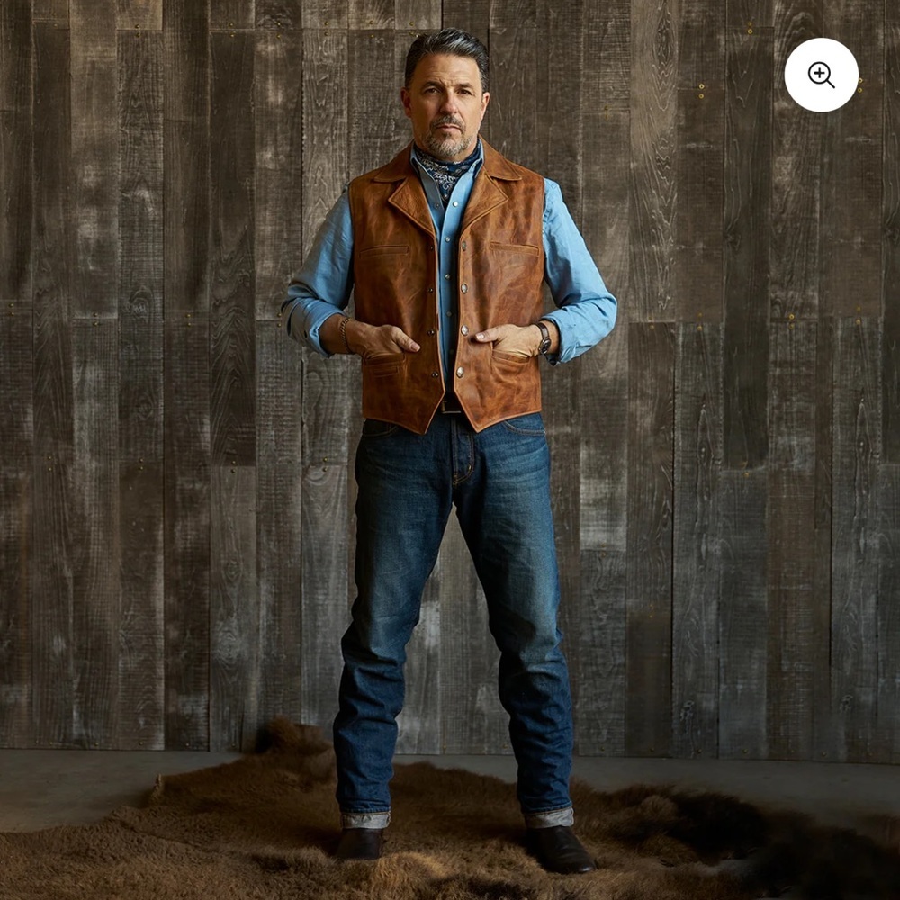 Coronado leather Men's Brown Leather Vest - Classic Casual Layering